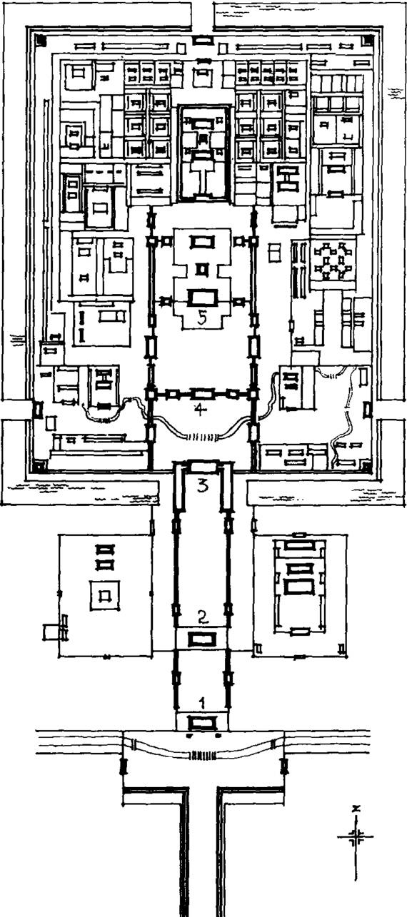 午门 4.太和门 5.太和殿     北京紫禁城平面图
